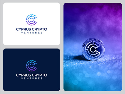 Crypto Ventures Logo blockchain branding crypto design graphic design logo vector