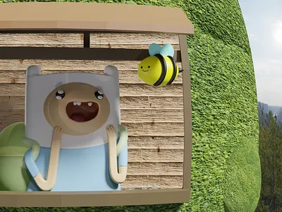 3D Model of Finn the Human 3d graphic design