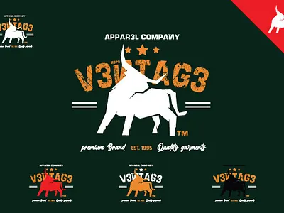 Vintage Logo 3d animals logo animation brand logo design business logo business logo design cow logo flat design framing logo graphic design logo logodesigner logomaker logotype modern logo monogram logo motion graphics new trnding logo picartlogo trand logo