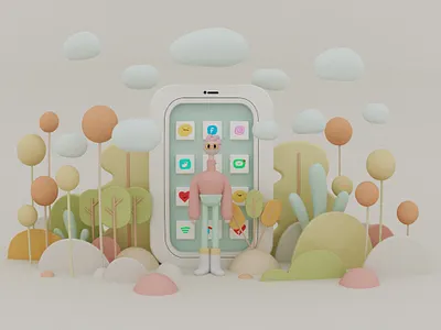 scene art c4d illustration maxon plant render vray wacom