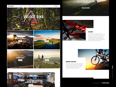 Veloce | Bicycle website design with live site bicycle website product design ui design ux design web design web development