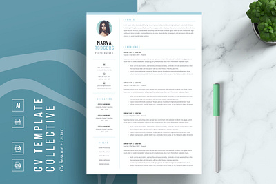 Resume Template with Photo 2 page resume cover letter cover letter template creative cv creative resume curriculum vitae cv cv resume cv template cv word design illustration job resume logo modern resume modern resume template professional resume resume for mac resume template simple resume