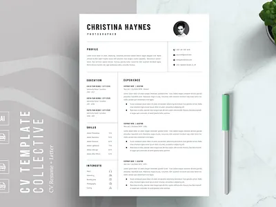 Professional Resume Template 2 page resume cover letter cover letter template creative cv creative resume curriculum vitae cv cv resume cv template cv word illustration job resume logo modern resume modern resume template professional resume resume for mac resume template simple resume ui