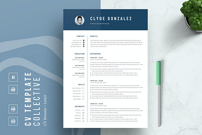 CV Template with Photo 2 page resume cover letter cover letter template creative cv creative resume curriculum vitae cv cv resume cv template cv word design illustration job resume logo modern resume modern resume template professional resume resume for mac resume template simple resume