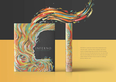 Inferno Dust Jacket and Spine book cover book design character art character design creative writing design digital art editorial design graphic design illustration mock up writing