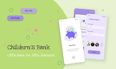 Children's Banking App app design ui ux