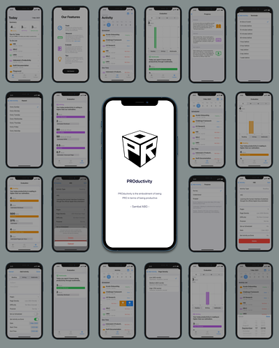 Productivity app design design ios app design logo mobile app design mobileui product design ui uiux