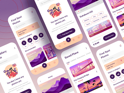 Find Place App Mobile UI design illustration ui ux web website