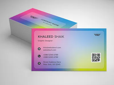 Glassmorphism Gradient Business card branding business card design figma graphic design illustration logo typography ui ux vector