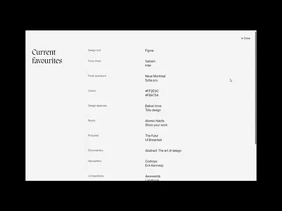 Portfolio 2022: modal clean interaction layout minimal modal popup portfolio ui ux ui design web design website