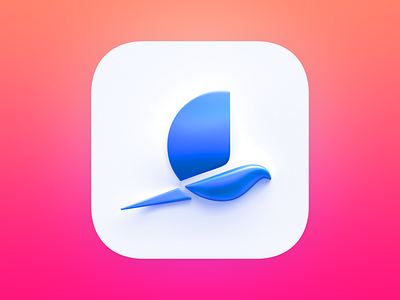 Icon Sparrow Code 3d apple big sur icon ios neomorphism skeuomorphism sparrow code