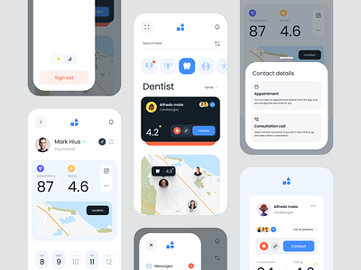 Medical care app app app design app ui application clean clean app ui clean design clean ui health health app health app design medical medical app medical app design medical ui modern design ui ui app ui ux ux