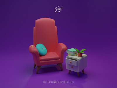 Sit down, please :) 3d blender design illustration