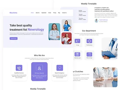 Medical Landign Page adobe xd figma graphic design landing page medical medical landing page product design template ui uiux ux web design web site design