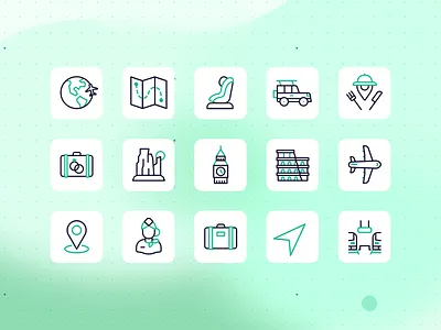 Travel Icon Group animation design icon