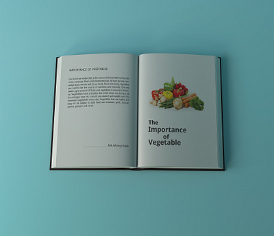 The Importance of Vegetable | Book Mockup book cover illustrator mockup photoshop