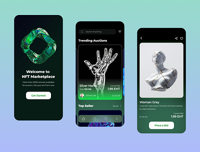 NFT Marketplace app nft ui ux