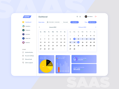 SaaS Dashboard dashboard graphic design illustration landing page logo photoshop saas ui