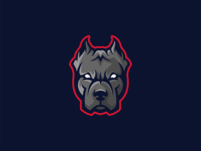 Pitbull Logo for Sale american bully animal branding danger design dog emblem face icon illustration logo mark mascot modern pet pitbull premium sale vector vet