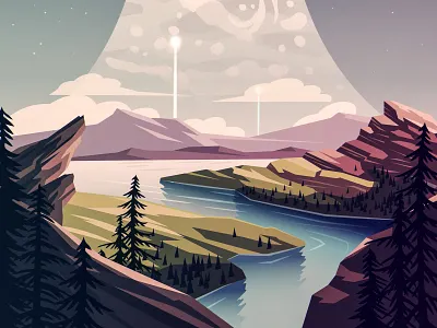 Installation 04 gaming halo landscape masterchief mountains river scifi xbox