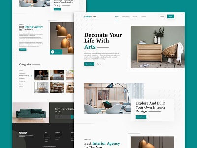 Attractive Web Design With An Exquisite Interface agency arts decoration design desired figma furnitue interior life ui ux website worldwide