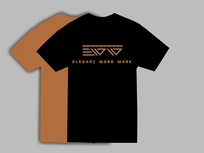 Elegant Wood T-shirt branding design