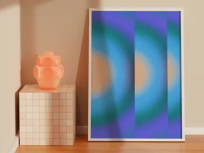 Abstract Poster design - Gradual abstract art artwork color blend colorful cover art design illustration