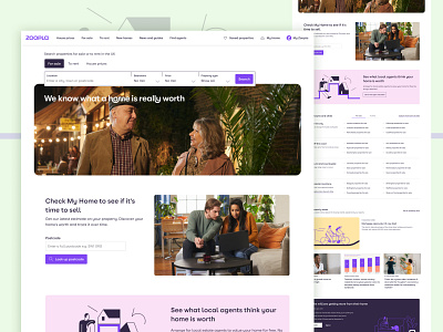 Zoopla homepage design home homepage property real estate search ui ux website