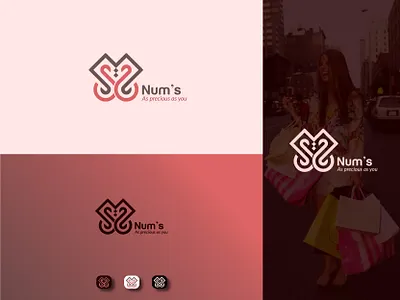 Num's Logo branding branding design creative design economical fashion geomatric illustration logo logo design logo folio logo inspiration logo mark mart modern online playful regular products shopping youthful
