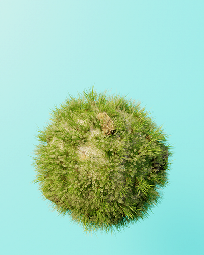 Grass Globe 3d blender cycles modelling organic procedural rendering scatter