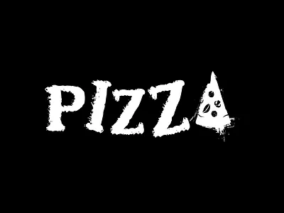 Lettering Typography of Pizza logo design cafeteria company design font food grunge icon idea italian italianfood italy lettering logo pizza restaurant simple slice slice pizza vector