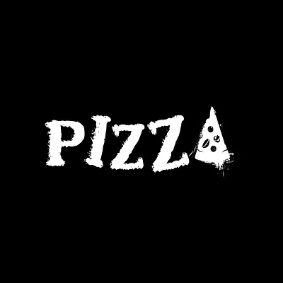 Lettering Typography of Pizza logo design cafeteria company design font food grunge icon idea italian italianfood italy lettering logo pizza restaurant simple slice slice pizza vector