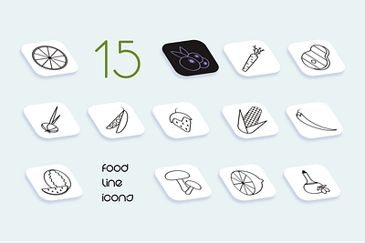 Icons for healthy food app app application design food health healthy food icons illustration vector