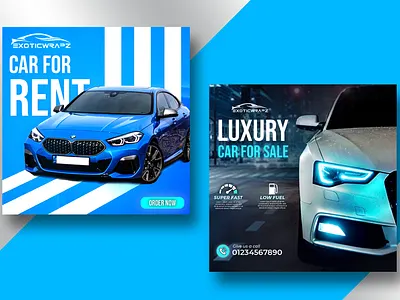 Blue Luxury Car Rent and Sale Social Media Post or Banner Design adobe photoshop advertising agency banner banner design blue car colorful company corporate creative design graphic design graphics instagram modern social social media social media post vehichle
