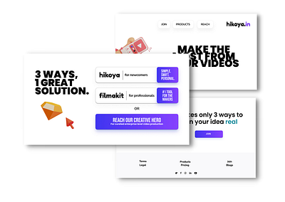 Video Production WebApp app design product ui ux