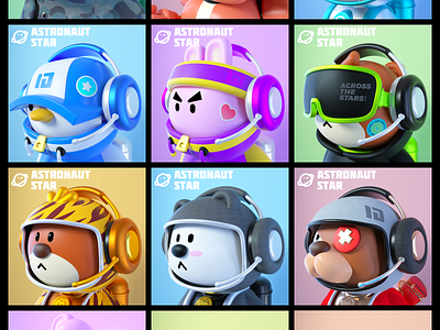 NFT Astronaut series 4 3d nft ui