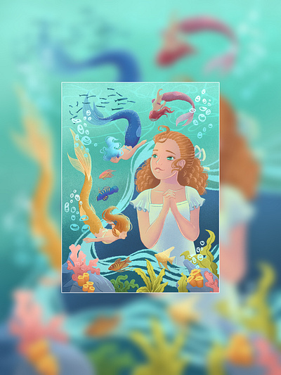 Dreams about mermaids artwork books illustration character art character design childrens book design digital illustration fairy tale fantasy fish game game app illustration illustrator kid mermaids peter pan puzzle sea water