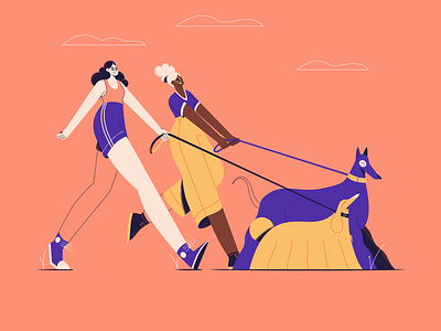 Editorial illustration adobe character characterdesign design dog editorial flat geometric illustration illustrator vector