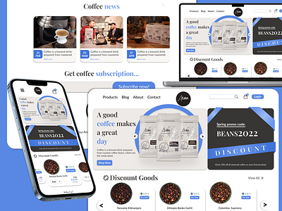 E-Commerce Web Design for Coffee Lovers adobe xd app design figma graphic design logo uidesign ux design