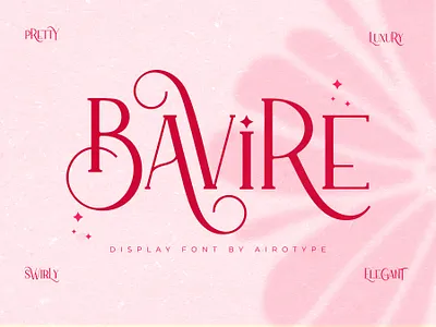 Bavire Font - Girly Display Serif Font All Caps all caps font design display font fonts handwriting lettering sans sans serif font script serif font typeface typography wedding font