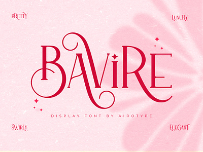 Bavire Font - Girly Display Serif Font All Caps all caps font design display font fonts handwriting lettering sans sans serif font script serif font typeface typography wedding font