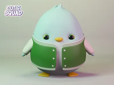 3D Penguin Ray 3d 3d art animation blender character character design characterdesign digital art illustration kawaii kawaii art