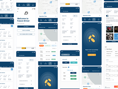 Logistic Company App daily 100 challenge dailyui dailyuichallenge design logistic company report reporting app schedule shift ui ui design