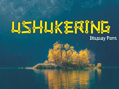Ushukering Font branding design displayfont font graphic design typography