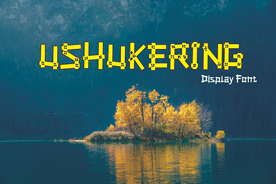Ushukering Font branding design displayfont font graphic design typography