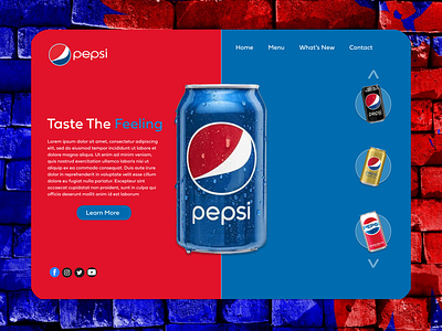 Landing page redesign for pepsi adobe xd design figma graphic design ui uidesign ux design