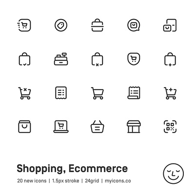 Myicons✨ — Shopping, Ecommerce vector line icons pack design system figma figma icons icon design icon pack icons icons design icons pack interface icons line icons sketch icons ui ui design ui designer ui icons ui kit ui pack ui system web design web designer