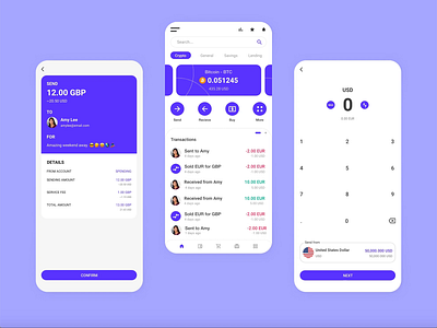 Rehive - Send flow app app design banking crypto cryptocurrency finance fintech motion design pay send send flow send money ui ux wallet