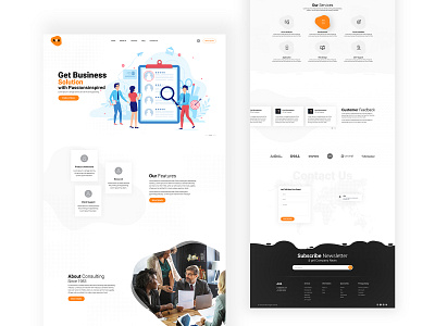 ava a solution website agency banner branding clean creative design dribbble graphic design home illustration landingpage morden offer shopping solution startup typography ui ux website