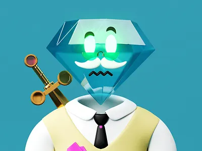 The Librarian 3d avatar character character design characters illustration meta nft nft artist nft design pfp